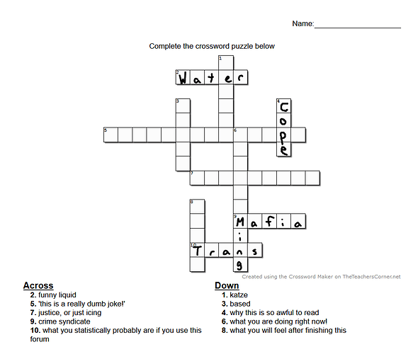 Funny Crossword