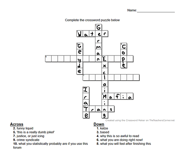 Funny Crossword