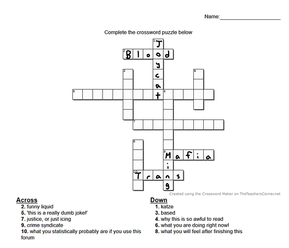 Funny Crossword