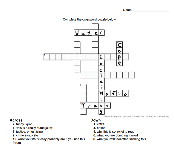 Funny Crossword